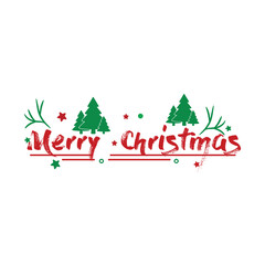 Naklejka na ściany i meble Merry Christmas logo design file