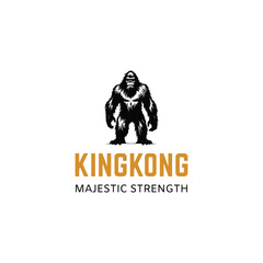  kingkong logo,giant kingkong was angry with a sharp gaze logo