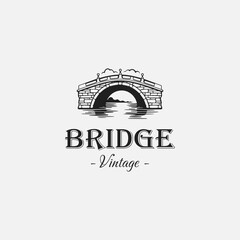 stone bridge logo,Brick Bridge Logo, Classic Building Design Inspiration
