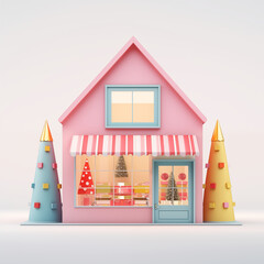 christmas shop store toy popart pop-art pastel