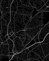 Brookhaven Georgia Map, Detailed Dark Map of Brookhaven Georgia