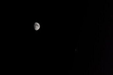 22 December 2023 Moon-Jupiter conjunction, Moon in the sky, The longest night, The winter Solstice