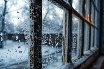Resolving Double Glazed Window Condensation in Winter: Solutions and Maintenance - obrazy, fototapety, plakaty