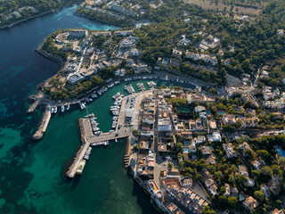 Obraz premium Porto Petro in Majorca aerial view, Balearic Islands, Mediterranean Coast