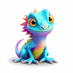 3D Animals funny cartoon style Lizard