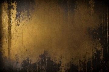 Grunge wall background. The distressed, rough elements are rendered in dark gold tones, creating a visually dynamic abstract design. Isolated in gold on a bold silver backdrop. - obrazy, fototapety, plakaty
