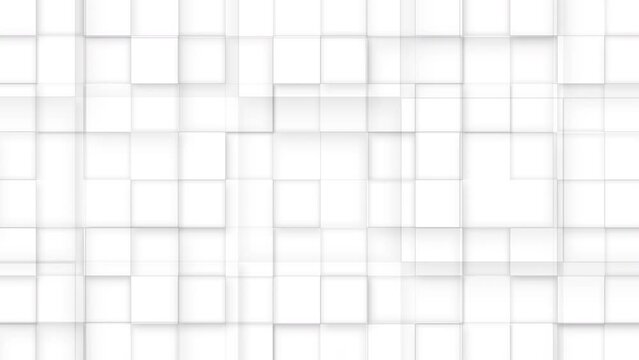 White abstract looping background of block wall - stock video
