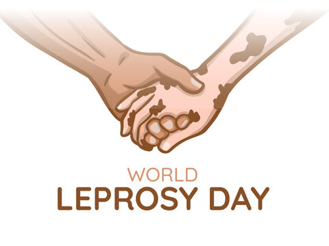 Hand drawn world leprosy day illustration