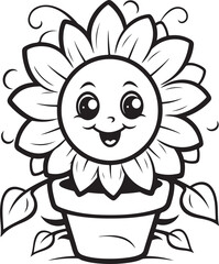 hand drawn simple flower coloring page illustration
cute hand drawn flowers outline illustration 
