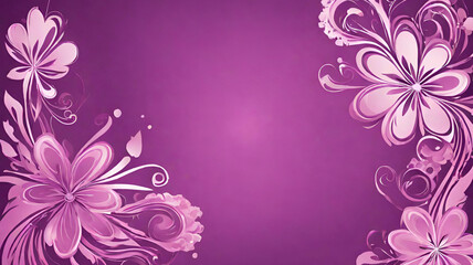 A purple and white flowers with a purple background, Light composition with a light pink gradient, abstract silhouettes and leaves, Purple background with a flower on it