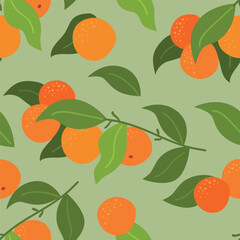 Zesty Citrus Grove Seamless Pattern