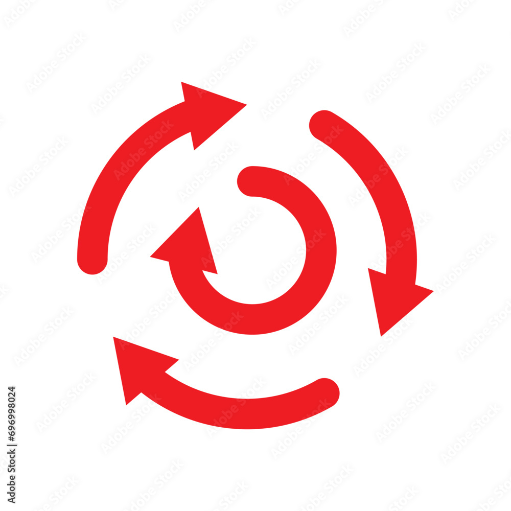 Poster reload vector icon. repeat or refresh vector button. restart or reset sign. update and upgrade icon 