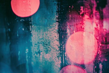 Dreamy Retro Film: Pink and Blue Light Leaks, Vintage White Background – Realistic Flickering and...