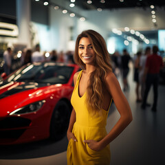 Beautiful Girl and luxury Car