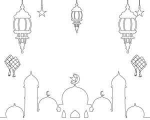 Fototapeta na wymiar vector happy Eid Al-Fitr, Eid Adha and Maulid. Selamat Hari Raya. eps 10