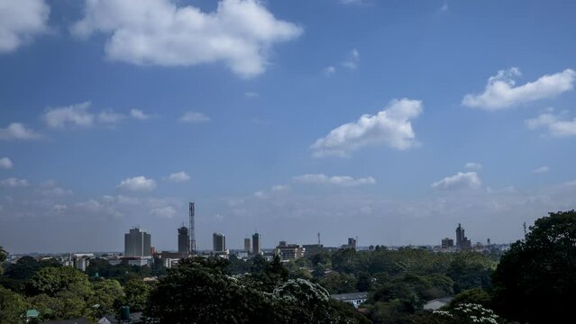 Lusaka skyline in Zambia