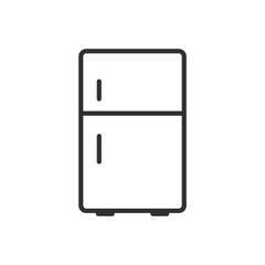 Fridge, linear icon. Line with editable stroke