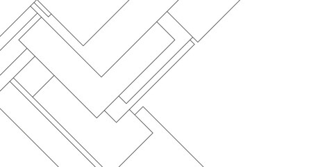 Abstract check mark on paper with lines, business and network connected tech backdrop, Industrial construction design of houses with geometric lines, modern geometric background with connected lines.