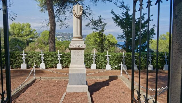 The Cemetery of Fighters of the Crimean War located on the north side of Ile Sainte-Marguerite, France