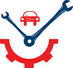 Automobile, car repairing service logo design.