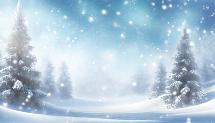 Snowy Landscape with Whitespace