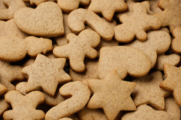 Christmas cookie. Gingerbread cookies close up