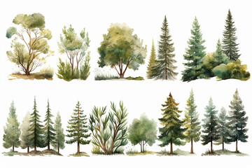 Fall Autumn Forest, Landscape Watercolor Forest Art, Fall Gallery Wall, Fall Autumn Scrapbook, Autumn Gallery Wall, Forest Printable Art
