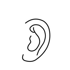 Vector Ear Line Icon 