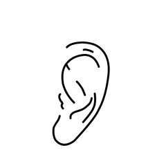 Vector Ear Line Icon 