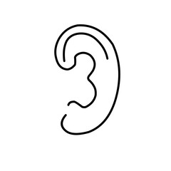 Vector Ear Line Icon 