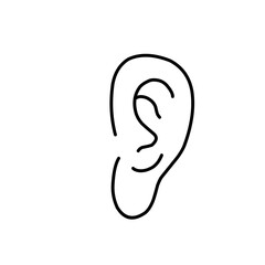 Vector Ear Line Icon 