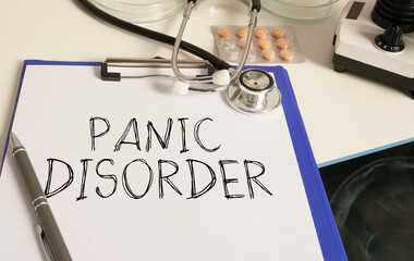 Panic disorder is shown using the text