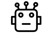 Robot Line Icon 
