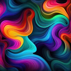 Obraz premium Bright rainbow psychedelic color gradient