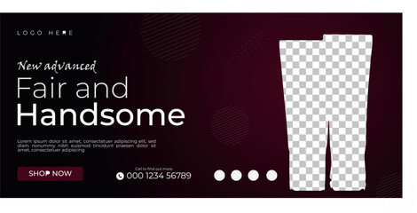 Fair and handsome vector billboard template design 