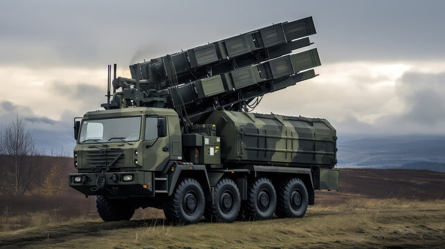 Patriot air defense system in the field