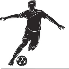 Naklejka premium Epic Soccer Showdown: Dynamic Football Players in Action