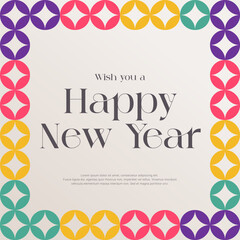 Happy New Year collection of background designs. Vector and elegant style design. Concept for holiday celebration, greeting card, poster, banner, flyer