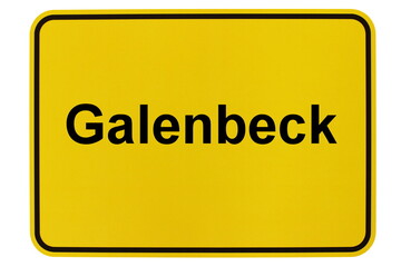 Illustration eines Ortsschildes der Gemeinde Galenbeck in Mecklenburg-Vorpommern