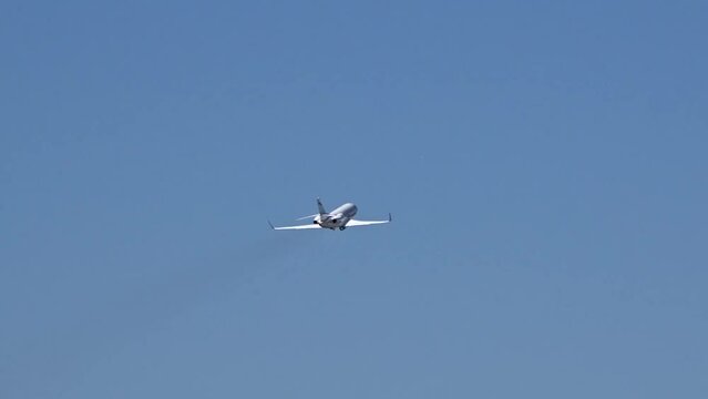 Business Airplane Departing out of airport