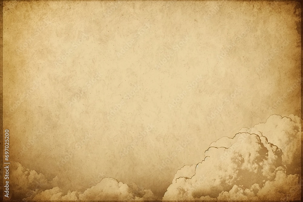 Poster grunge background with clouds and space for text or image