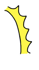 illustration of a yellow arrow 