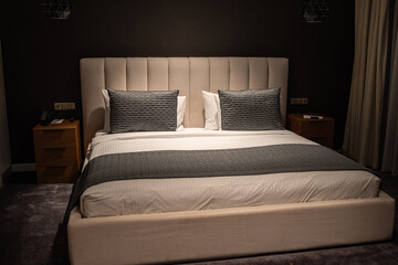 hotel room with bed