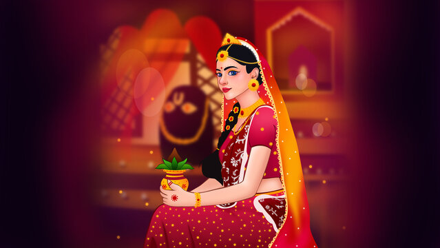 Vector art of Radha,  digital art, Krishna vector, illustration, painting, illustration art, Radha Krishna artwork, Radha Krishna illustration