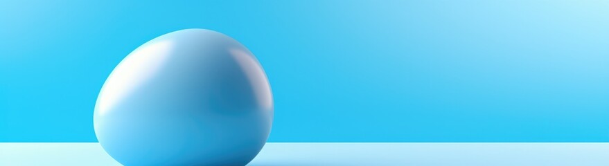 easter egg on blue background