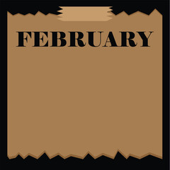 February note month stick
