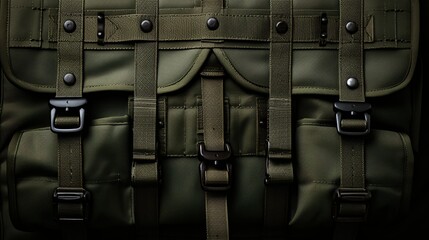 Expedition Ready: Detailed View of an Olive Drab Tactical Backpack