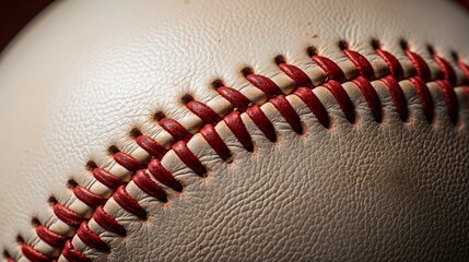 Close-Up on America's Pastime: Textured Baseball Surface