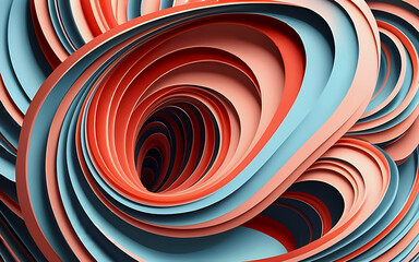 abstract background with smooth lines in pink, blue and orange colors,