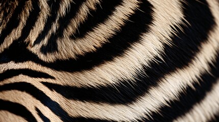 Striped Majesty: Close-Up of Tiger Fur with Iconic Stripe Pattern